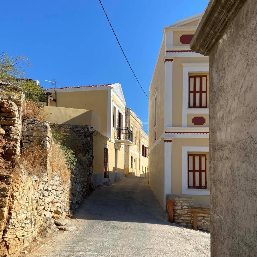 Villa Little Blue In Chorio, Sými Esterno foto