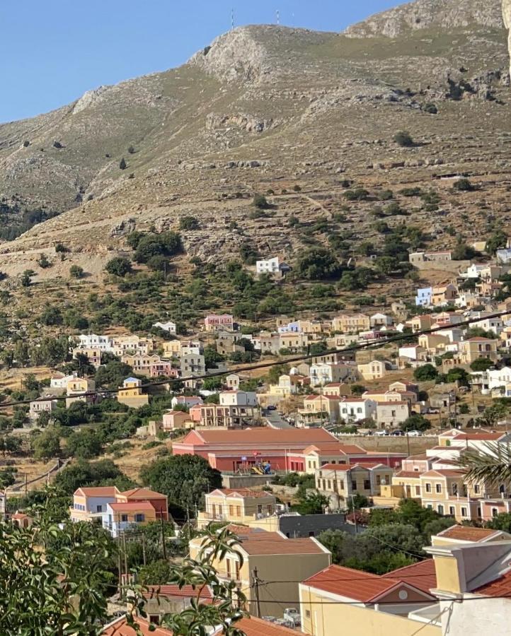 Villa Little Blue In Chorio, Sými Esterno foto